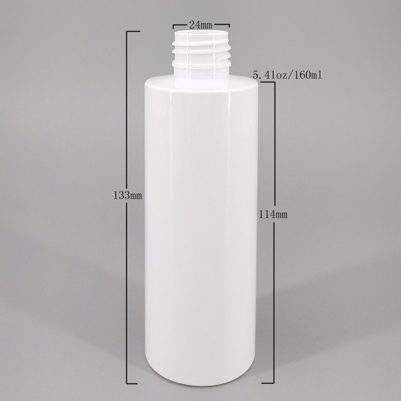 150ml White PET Cosmetic Bottle Cylinder Plastic Bottle Lotion Cream Beauty Liquid Skincare Bottle Many Cap Choice