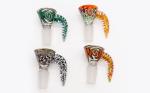 Bong Slide Bowl Piece 4 Style 14mm 18mm Glass Bowl Male Joint Handle