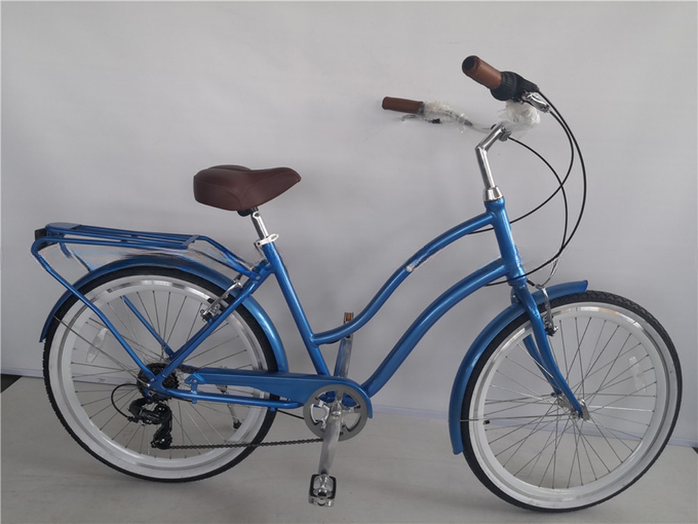 Coaster Brake 26 inch Single Speed Hybrid Unisex Beach Cruiser Bike with 26*2.35 Tires