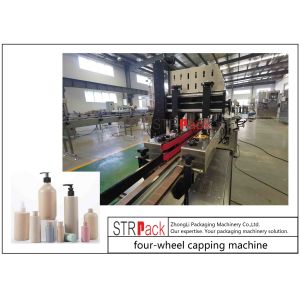 Auto Four Wheel Clamping Twisting Bottle Capping Machine Screw Capper