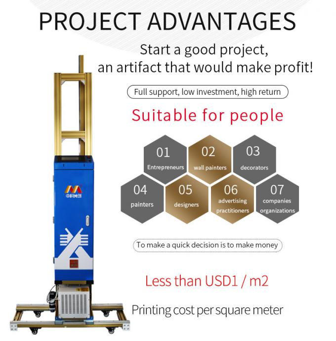 380w 3d UV Wall Printer 8 Square Meters Per Hour High Speed 0