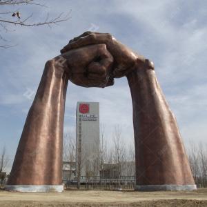 China Large Outdoor Bronze Sculptures , Bronze Etiquette Door Sculpture wholesale