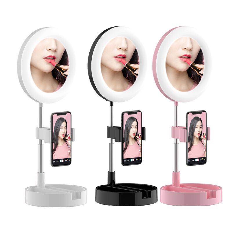 Live Streaming 12W Makeup Ring Light With Phone Holder
