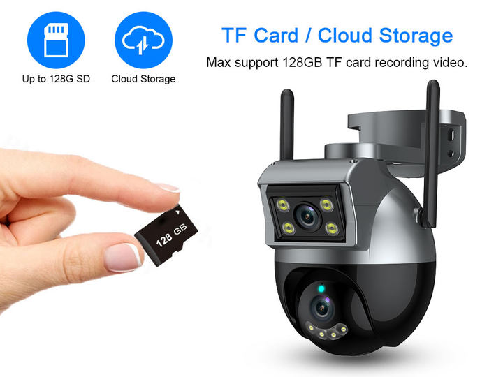 IP66 Weatherproof Wireless Surveillance Camera with Motion Detection and Tuya Network