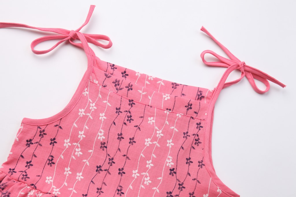 New baby girls summer children's clothing sleeveless dress linen cotton newborn children spaghetti strap dress