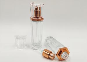 China Winly 30ml 1oz Clear Glass Bottle With Lotion Pump wholesale