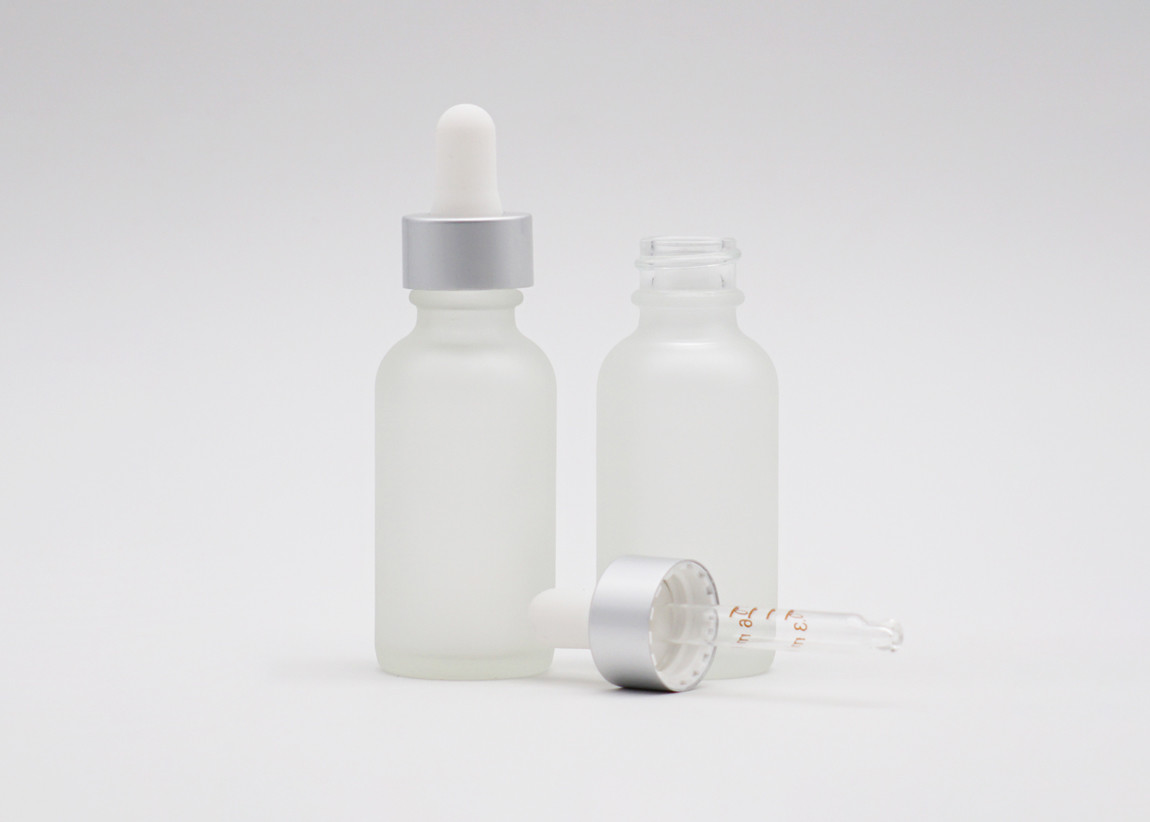 15ml Clear Frosted Perfume Dropper Bottles , Glass Oil Dropper
