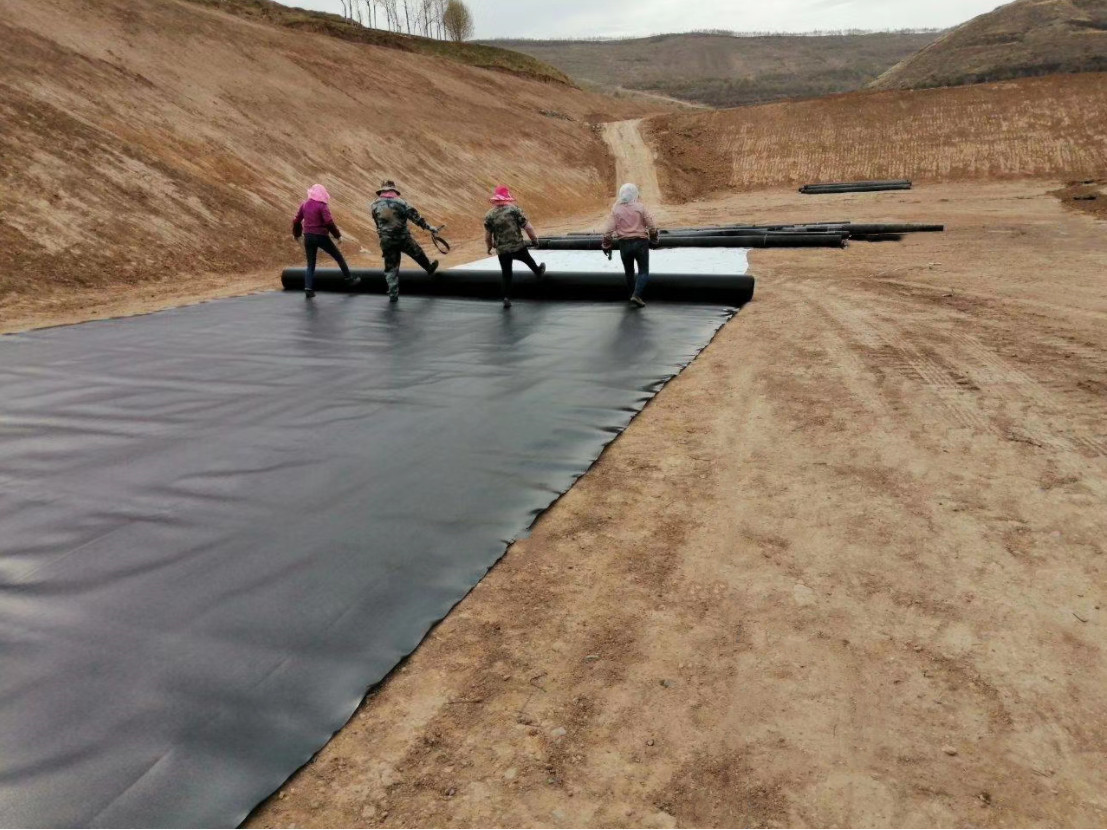 Double Smooth HDPE Geomembrane Fish Pond Liner Waterproof Membrane 0.5mm 1mm 1.5mm 2mm