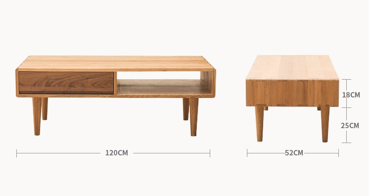 Coffee Table Design Solid Wood Living Room Modern Furniture FL-B006-C