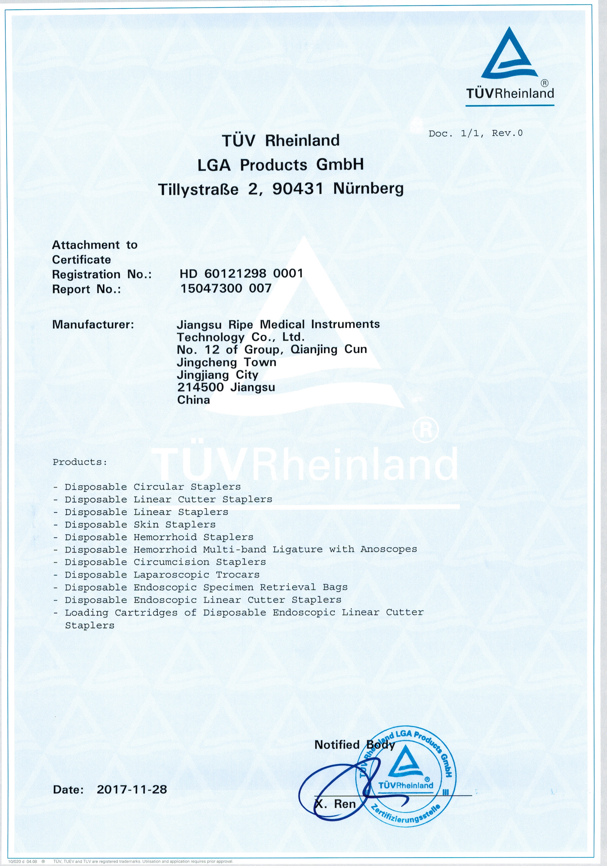 ISO 13485 Circular Disposable Circumcision Stapler