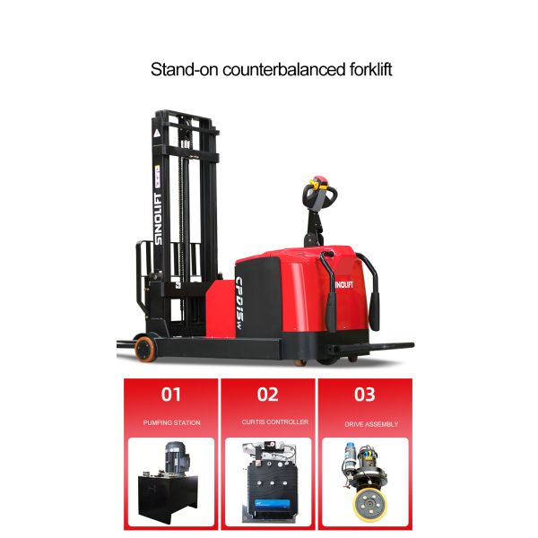 Sinolift CPD10/15W Electric Stand-on Counterweight Stacker