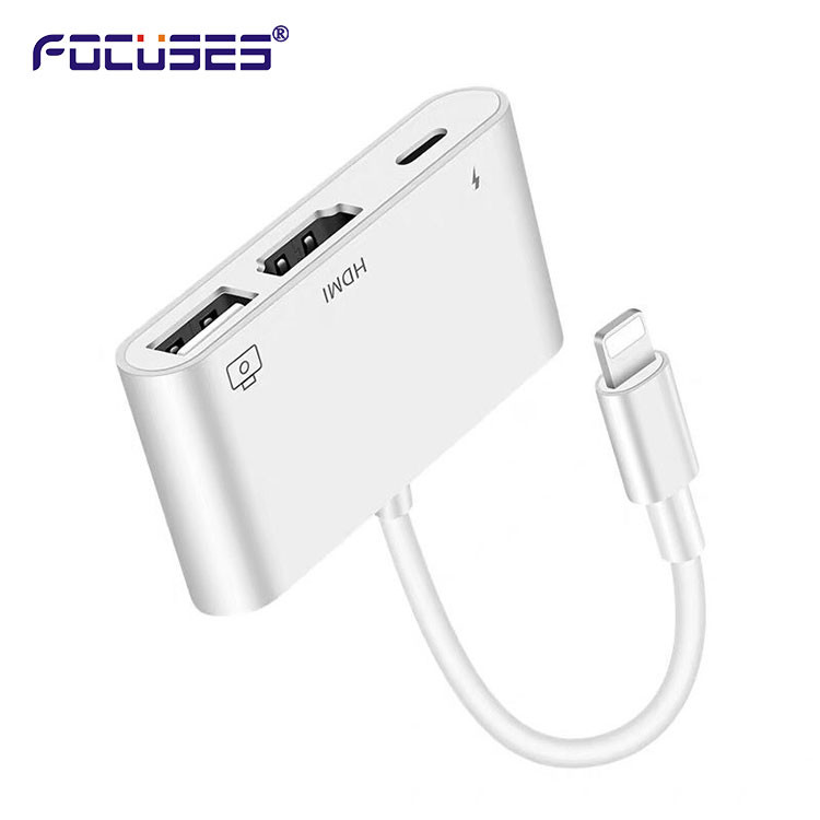 OD 3.5mm 3 In 1 USB OTG Cable Adapter 45g OTG USB HDMI Adapter