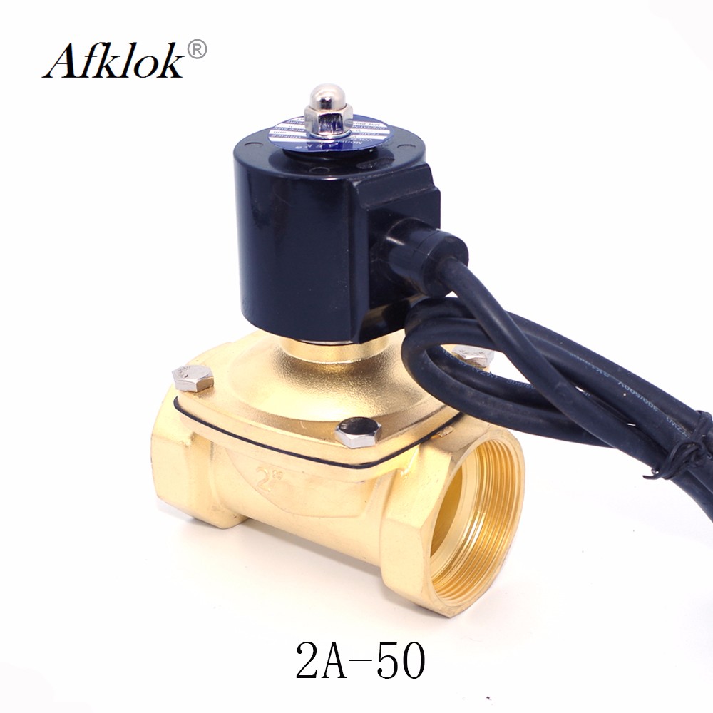 Brass Direct Acting 2 inch Spacial Underwater Solenoid Valve Normally Closed