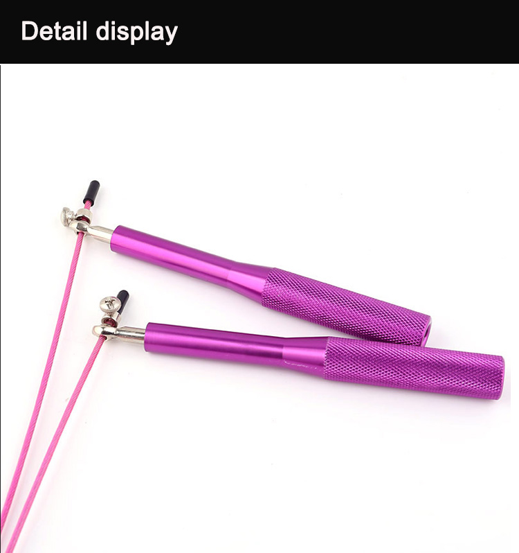 High Speed Jump Rope Steel Cable Adjustable Weighted Aluminum Handle