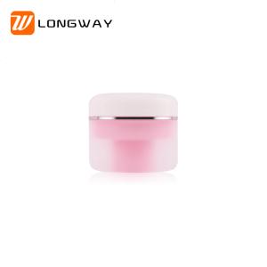 China Luxury Facial Empty Round Skin Care Cream Plastic Cosmetic Jar with screw lid wholesale