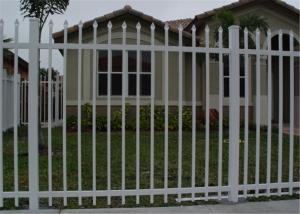 China black powder coated tubular galvanized steel fence 1.2m*2.35m rail 45shs tube spacing 100mm upright 25mm wholesale