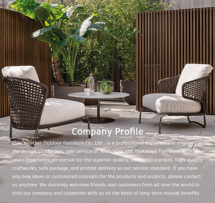 Comfortable Outdoor Rattan Furniture Waterproof Upholstery Cushion Garden Sofa Set with Customized Color