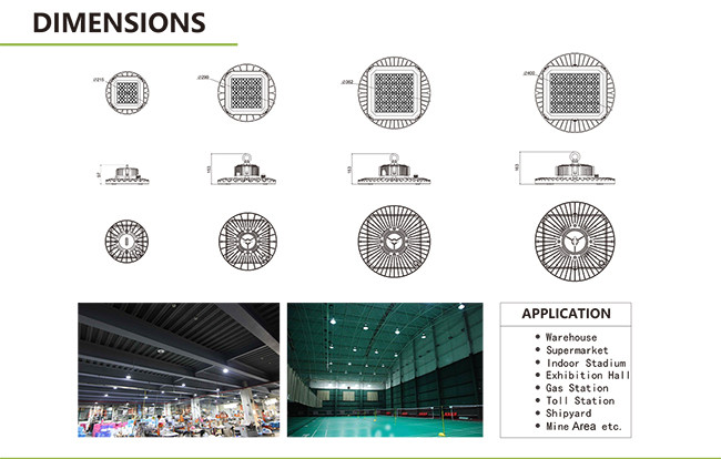 100W Slim Type UFO LED High Bay IK10 IP66 7 Years Warranty For Warehouse