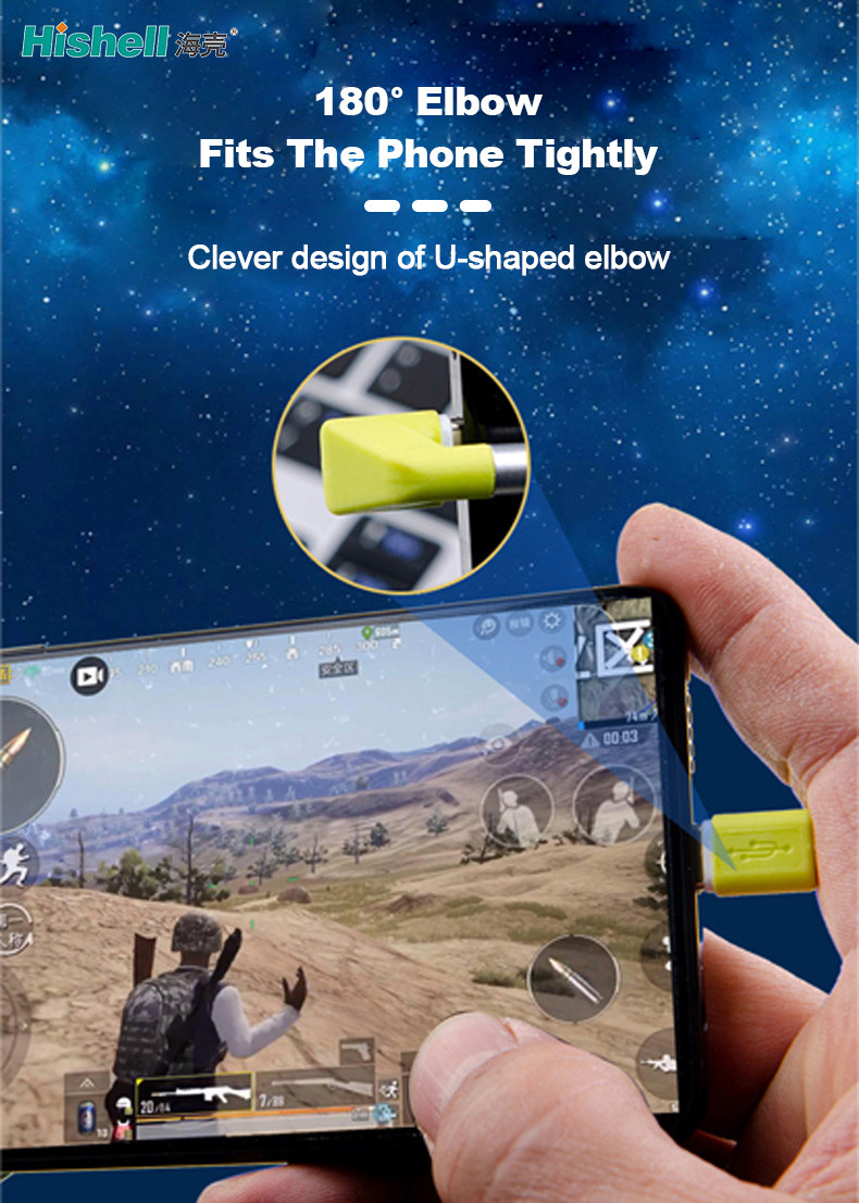 Anti Oxidation Cell Phone Charger Cable U Shaped TPU Material Stainproof