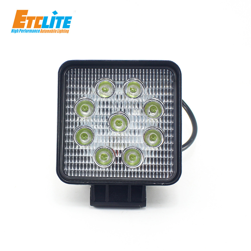 tractor Rechargeable LED Automotive Work Light Square 4.3Inch 27W