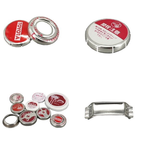 Metal Tin Accessories 0.21mm Square Tin Container Handle