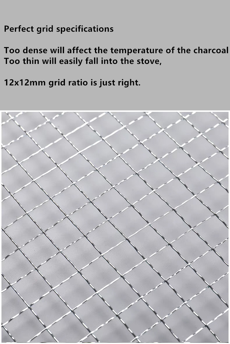 Stainless Steel BBQ Grill Mesh Grilling Meat And Vegetables Barbecue Net Mesh