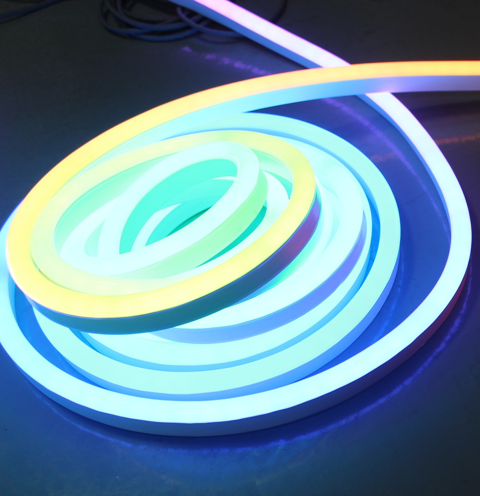 mini 24v Waterproof full color changing P943 dmx rbg led neon for Christmas neon sign