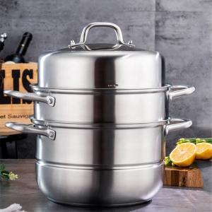 China New Product 304 Stainless Steel Steamer Pot Soup Set Stainless Steel Cooker Cooking Soup Pot Steamer Pot wholesale