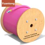 Round Yellow Fibre Optic Cable , PVC Lszh GJFJV 8 Core Fiber Optic Cable