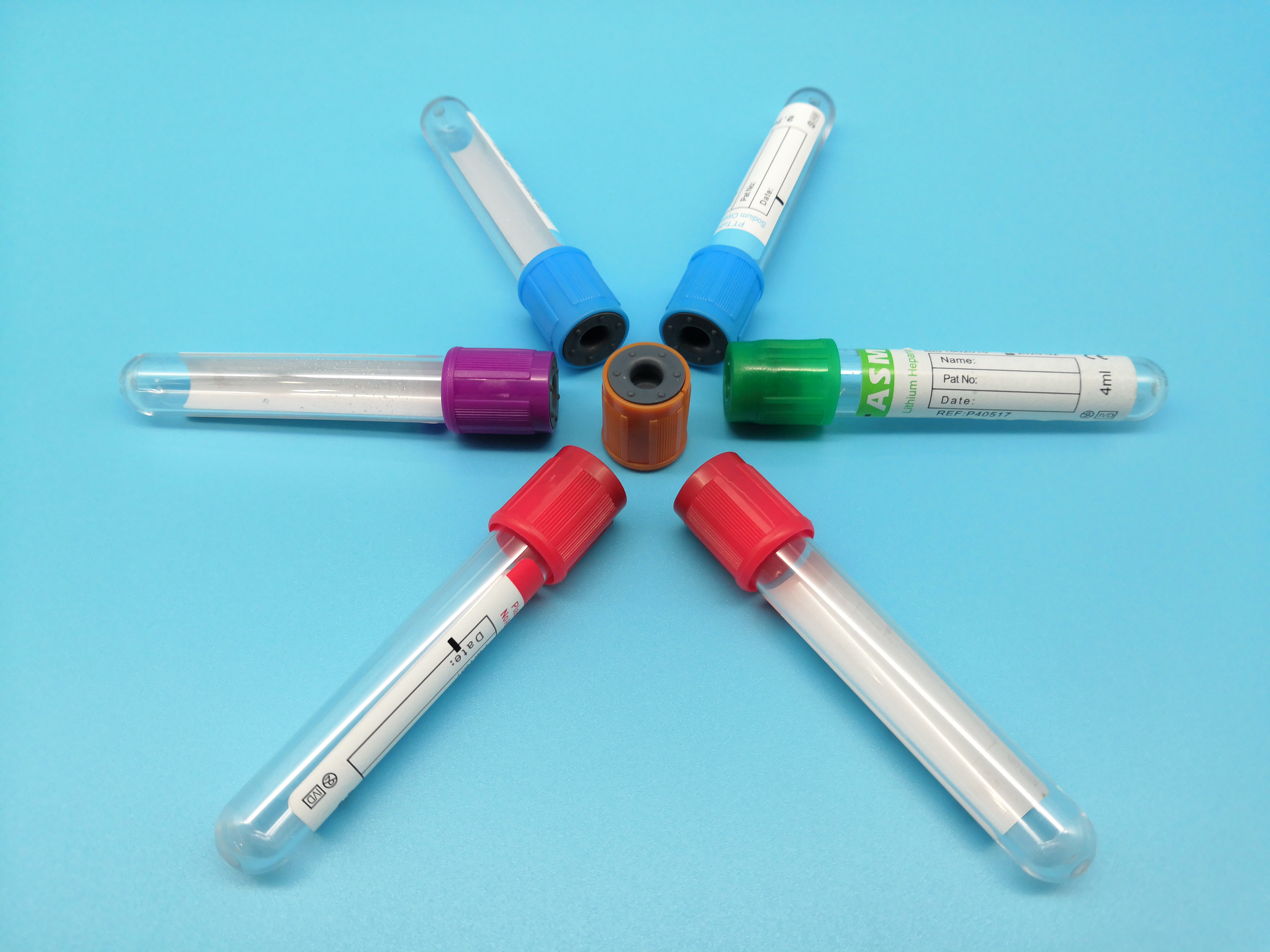 Capillary Tubos Vacutainer Blood Collection Accessories Red Plain Vacuum Tube