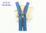 High End Garment Open Ended Zips , 25 Inch Metal Zips For Bags Cotton / 100%