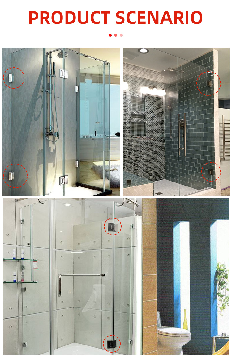 Square Stainless Steel Shower Door with Ceramic Tray and 90 Degree Glass Pivot Door
