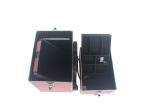 Pink Aluminum Makeup Trolley Case Rolling Aluminum Cosmetic Case