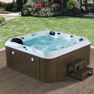 China 2120x2120x900mm Bathroom Jacuzzi Tub Square Whirlpool Massage Tub wholesale