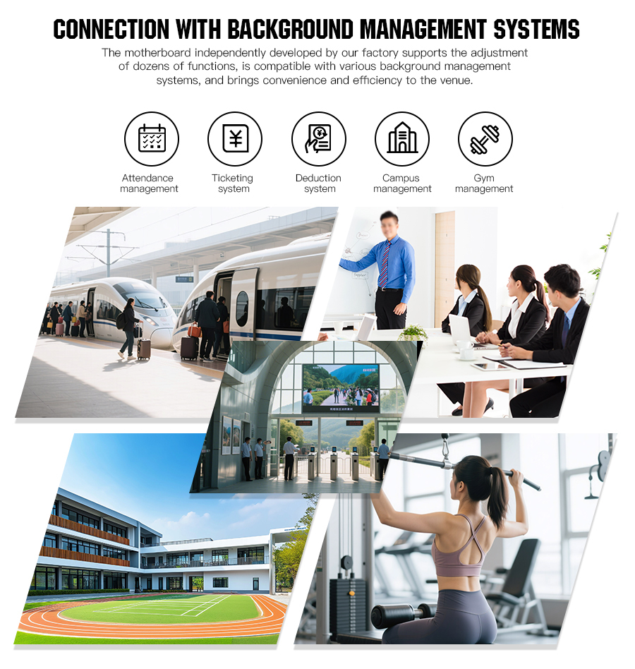 Bridge Swing Gate Turnstile Construction Site Ticket Checking Access Control System