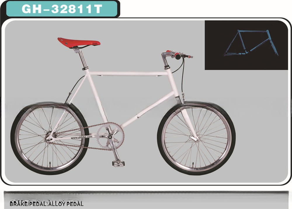 Road Bicycles or Fixie Bikes CR-MO Bicycle Frame Top Choice with Alloy Handlebar Stem