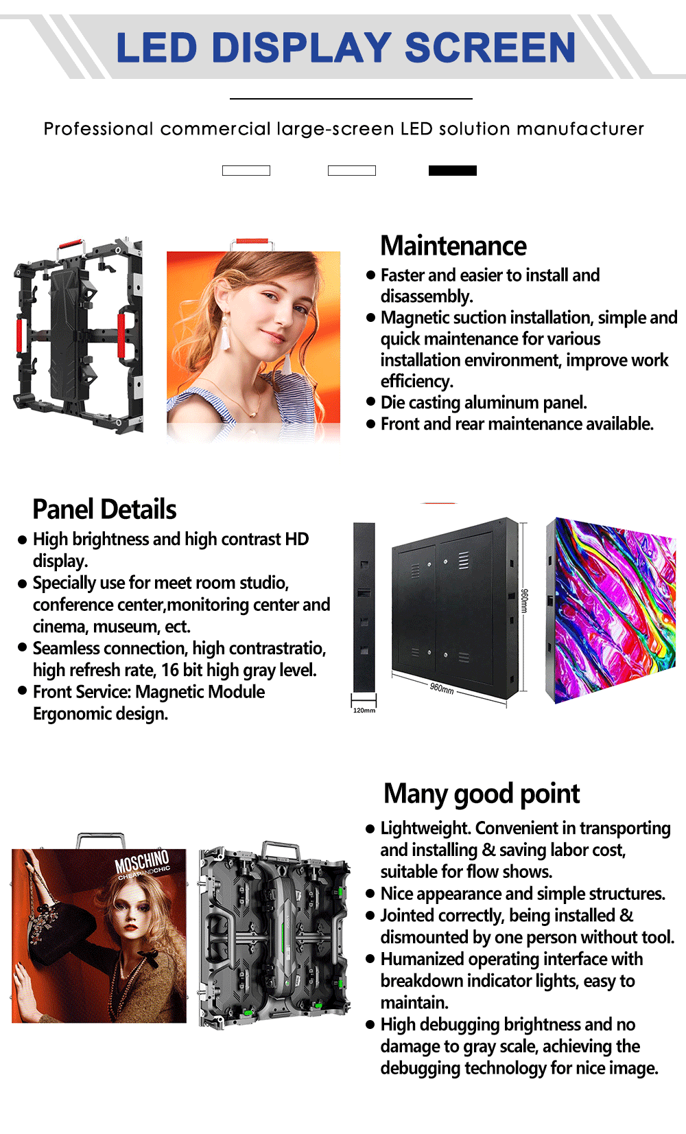 Indoor HD P3 Virtual Production Screen Multiscene Flexible Curved