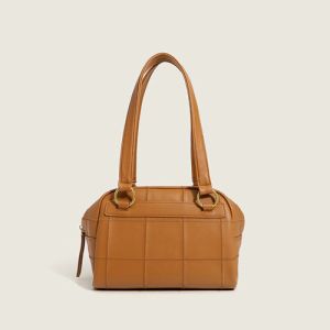 China 28cm 16cm PU Shoulder Bag Embroidery Thread Checkered Shoulder Bag wholesale