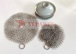Food Grade Stainless Steel Chain Mail Scrubber Pot Dishes Pan Cleaner For