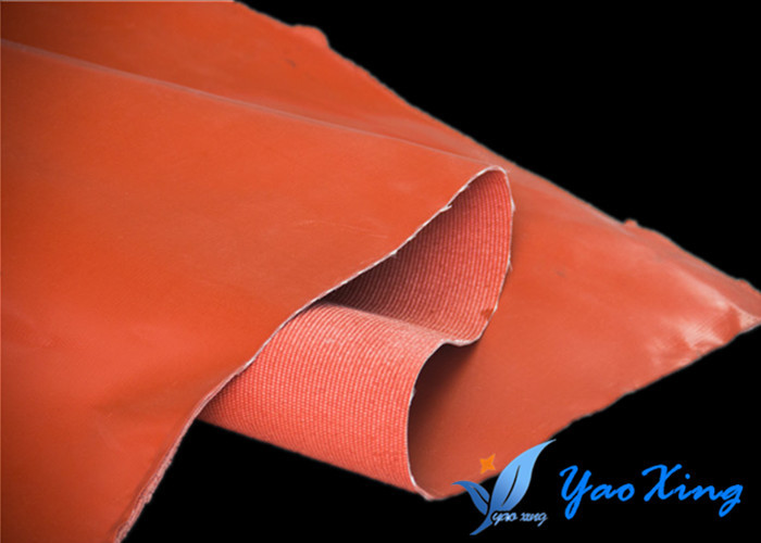 Fireproof And Waterprof Silicone Rubber Coated Fiberglass Fabric In Red Color
