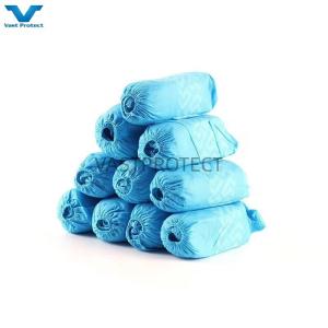 China Elastic Style Disposable PP 10-30g Blue Anti Slip Printed Shoe Cover Professional wholesale