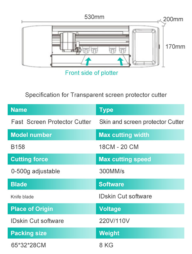 Daqin IDSKIN Plotter Cutting Machine Factory For Iphone 16 Pro Max Mobile Phone Screen Protector Cutting Machine