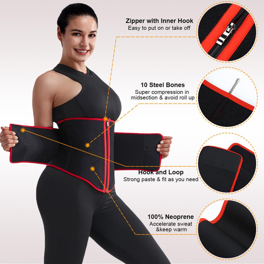 Neoprene Fabric Slimming Tummy Belt for Adults Hexin Private Label Waist Trainer