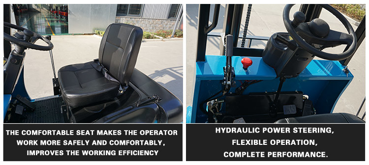 8000lbs Curtis Controller 3.5T Three Wheel Battery Operated Forklift