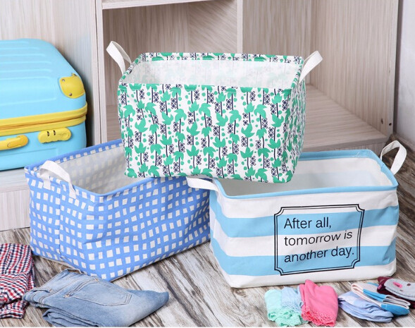 Cotton rope foldable canvas storage basket cloth laundry basket,Removable Fold Animal Canvas Clothing Toy Storage Box Ba