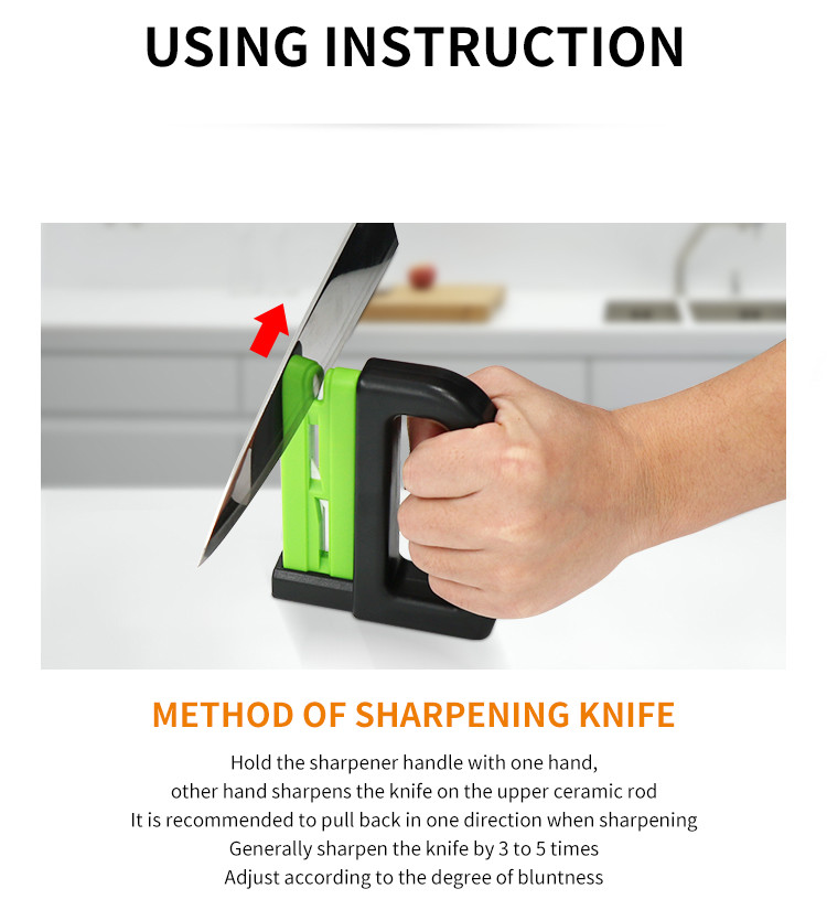 Amazon Small Kitchen Sharpening Stone 2 Stages Mult-Function Knife Scissor Sharpener