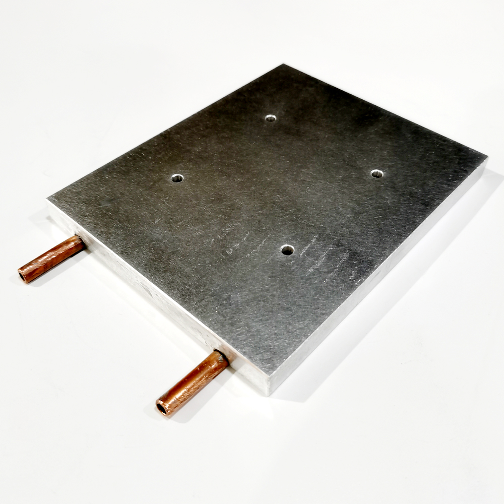 Embedded Cooper Radiator Heat Sink Plate For Water Cooling 120x12x150mm