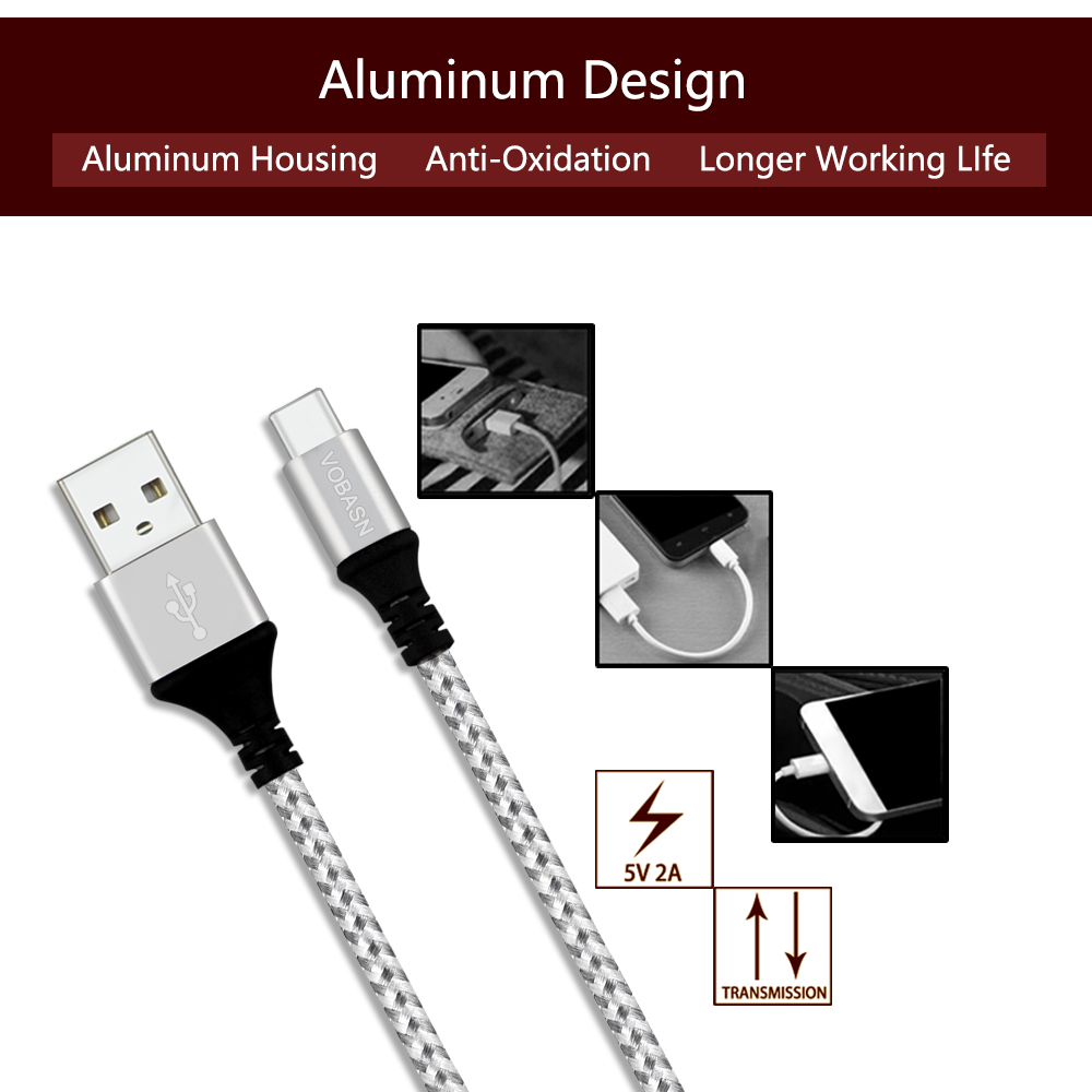 Standard Mobile USB Cable / Micro Usb To Type C Cable Rapid Charging One Meter