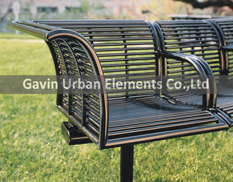 3 Seater Garden Outdoor Recycled Plastic Benches With Back And Middle Armrest