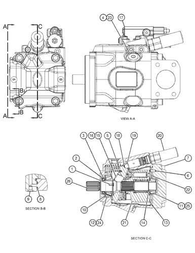 4230097 PUMP GP-MAIN HYDRAULIC Parts scheme